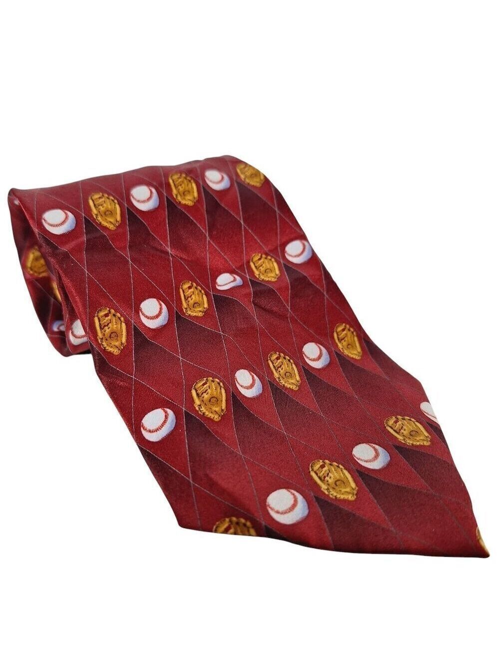 Parquet Baseball Glove Mitt Novelty Tie